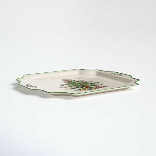 Spode Christmas Tree Square Handled Platter 12.5" & Reviews Birch Lane
